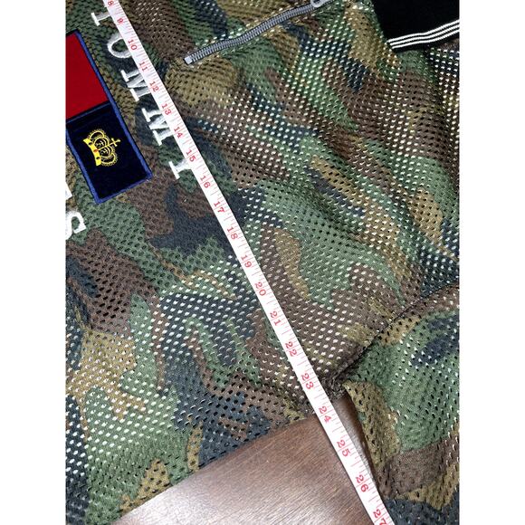 VTG 90s Tommy Hilfiger Camo Mesh Shirt and Shorts Set Size L - Picture 5 of 16